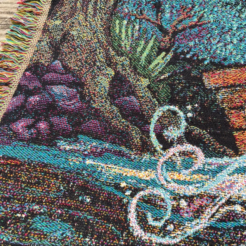 Vintage Harry Potter Journey to Hogwarts Woven Tapestry Blanket Throw - Picture 9 of 12